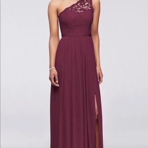 Long David’s bridal bridesmaid dress F17063